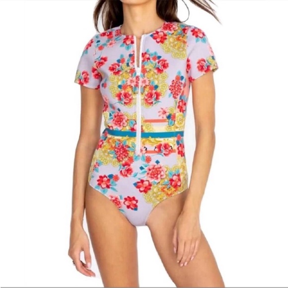 Johnny Was Japer Neoprene One Piece Swimsuit - Picture 3 of 6